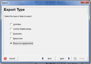 Excel Export from Template Menu_Step 2